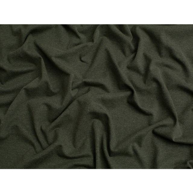 Minerva Core Range Recycled Cotton Jersey Stretch Knit Fabric Olive Green