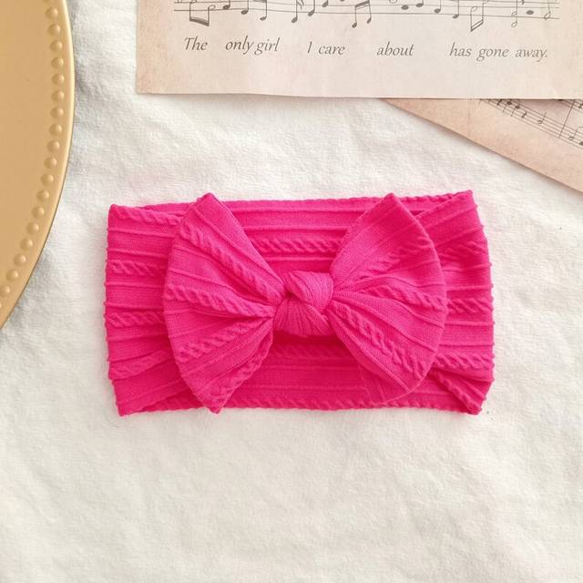 (5) Lovely Newborn Baby Headband For Girls Elastic Knit Children Turban Baby Bows Soft Nylon Kids Headwear Hair Accessories