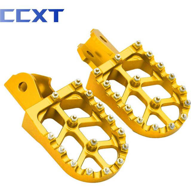 (Gold) Electric Motorcycle CNC Foot Pegs Rests Pedals Footpegs Bracket For Surron Sur-Ron Light Bee X & Light Bee S Universal Parts