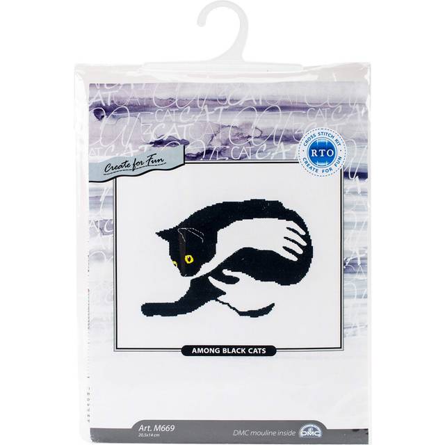 Among Black Cats Counted Cross Stitch Kit-8X5.5 16 Count