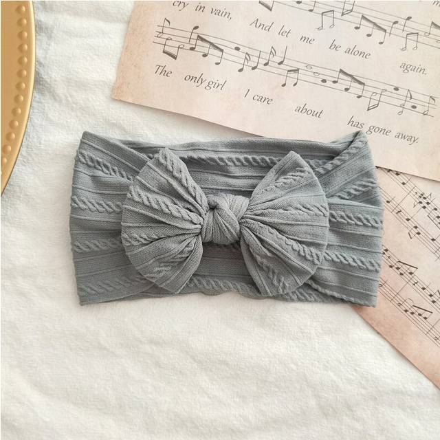 (15) Lovely Newborn Baby Headband For Girls Elastic Knit Children Turban Baby Bows Soft Nylon Kids Headwear Hair Accessories
