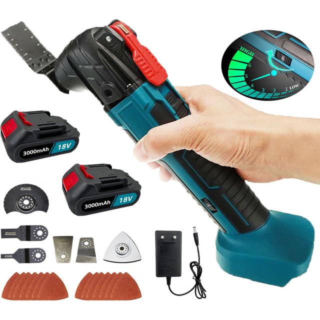 Replace For Makita DTM51Z Cordless Multi Tool+2Battery+Charger+17PCS