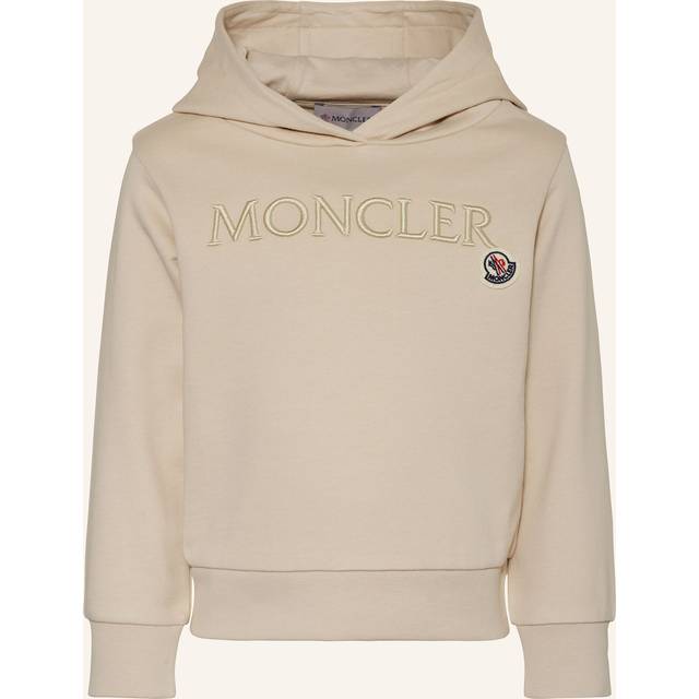Moncler, Sweatshirts, unisex, Pink, 6 Y, Pink Hoodie with Embroidered Logo