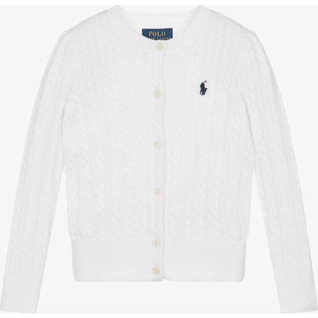 Ralph Lauren, Cardigans, female, White, 18 M, Mini Cable Knit Cardigan