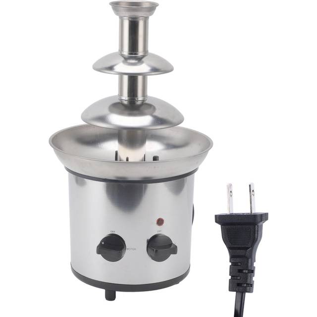 Stainless Steel Chocolate Fondue Fountain 3 Tier Automatic Melting Easy to Disassemble L