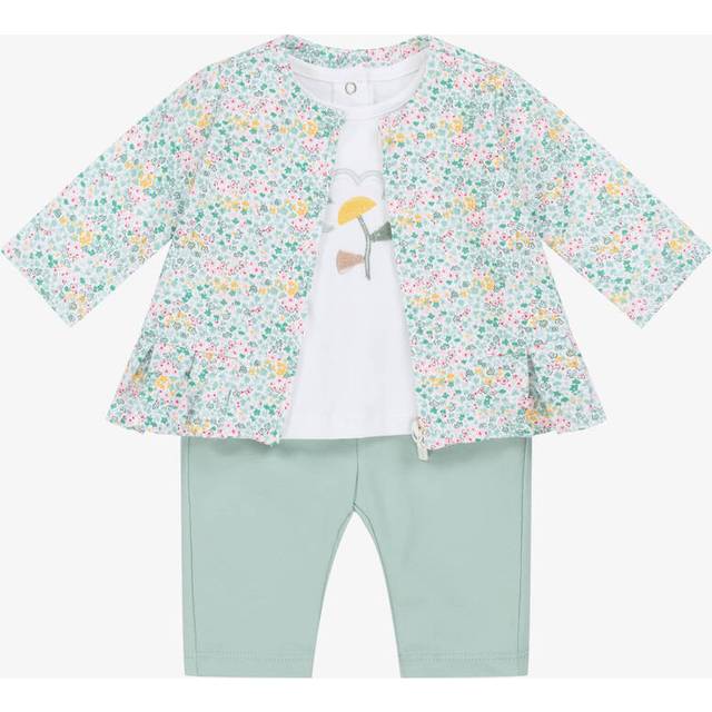 Mayoral Newborn Baby Girls Green Cotton Leggings Set - 18 month