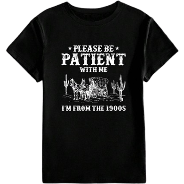 INAWLY Vintage 1900s Style Comfortable Short Sleeve T-Shirt With Crew Neck Graphic Tees Women Tops