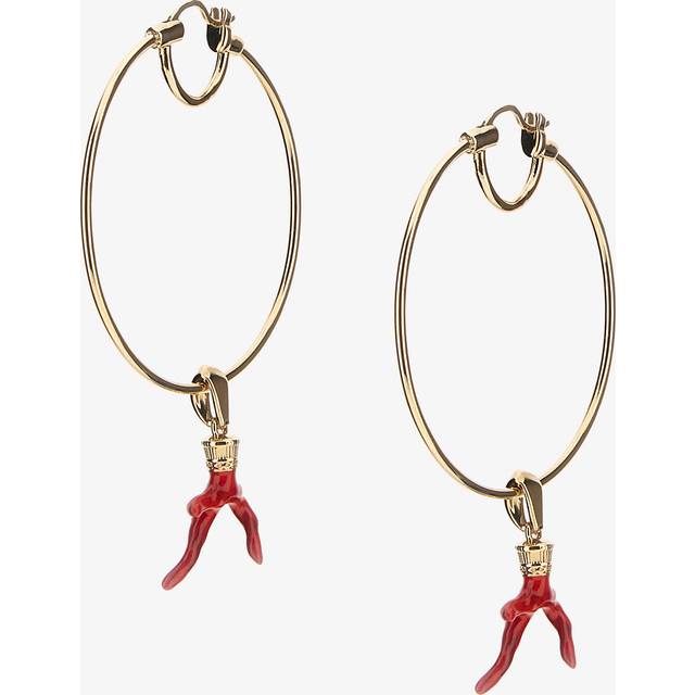 Roberto Cavalli Earrings With Coral - Female Fashion Jewelry Red
