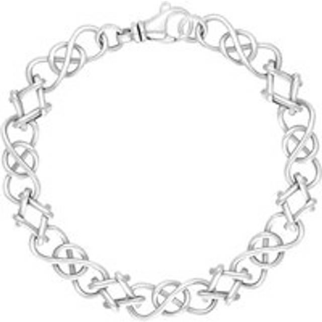 18ct White Gold Celtic Knot Handmade Bracelet