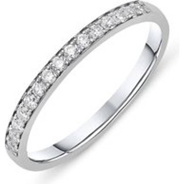 Platinum 0.20ct Diamond Brilliant Cut Wedding Half Eternity Ring - P