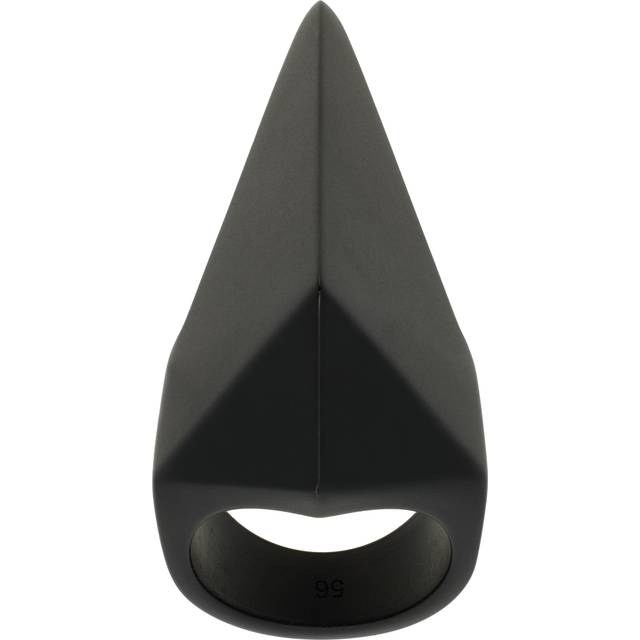 Rick Owens Black Brass Pyramid Ring - 09 Black - FR 58