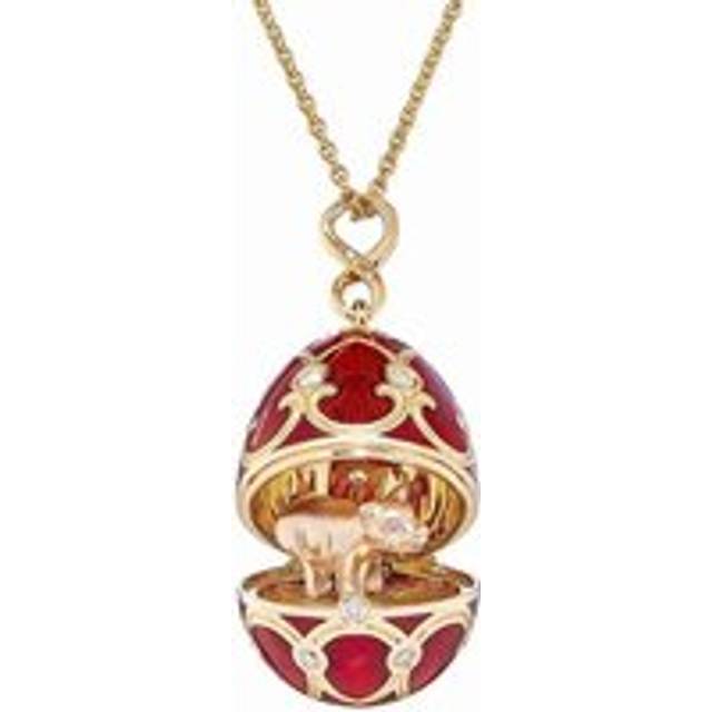 Faberge Palais Tsarskoye Selo Red Locket with Pig Surprise