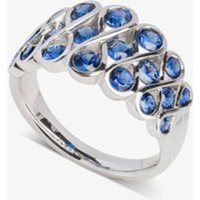 18ct White Gold Eternal Sapphire and Diamond Infinity Ring LG196/RA(BS) N - Blue