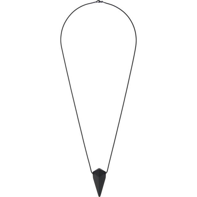 Rick Owens Black Hollywood Pyramid Charm Necklace - 09 Black - UNI