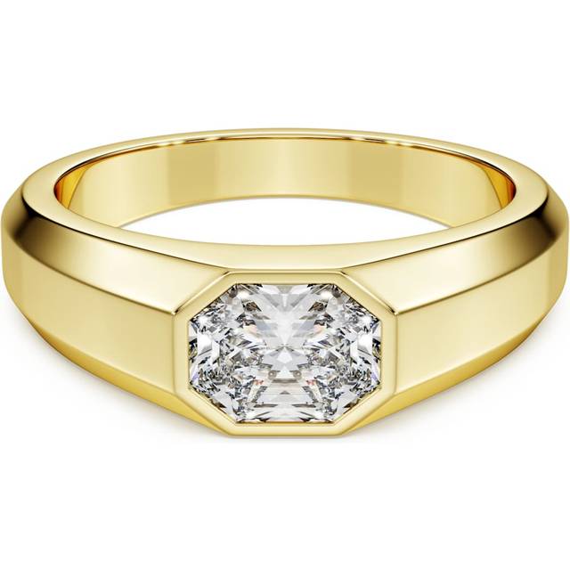 Octagon band ring, Lab-grown diamonds 1.0 ct tw, Octagon shape, 18K yellow gold - White - 55