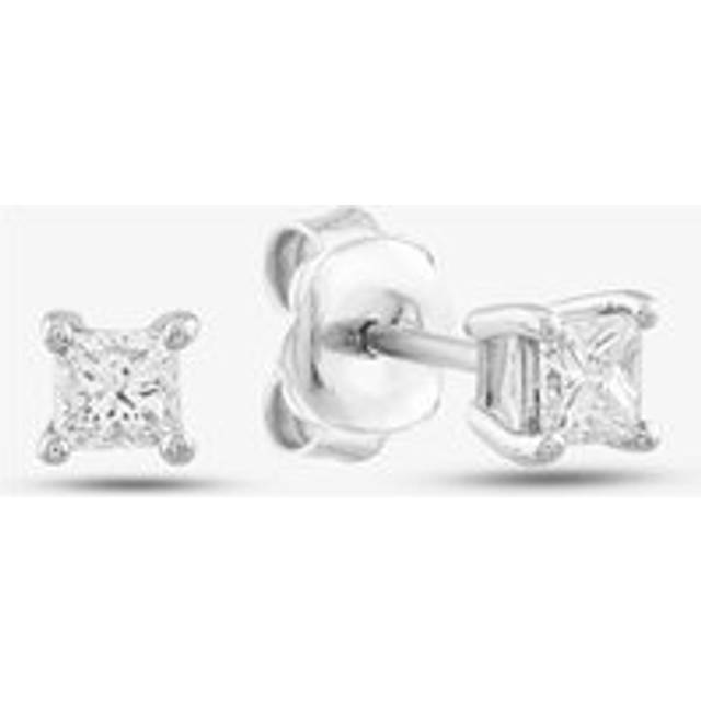 18ct White Gold 0.60ct Princess Cut Stud Earrings PCE60 18WG - Silver