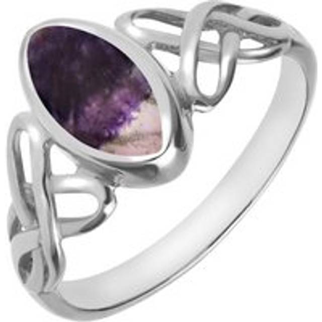 Sterling Silver Blue John Marquise Celtic Ring