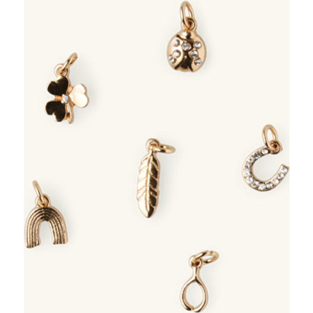 Berlocker - 11,5 mm. 6 st. - Gold - Søstrene Grene
