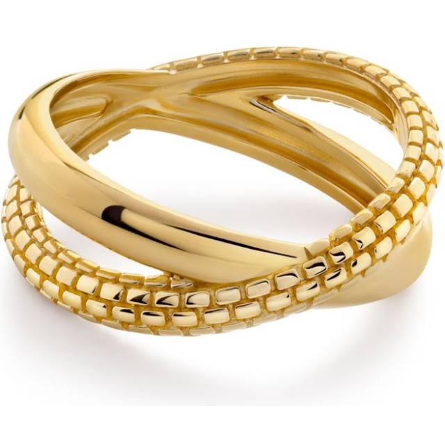 Monica Vinader - Heirloom Crossover ring - women - Pearls - K - Gold