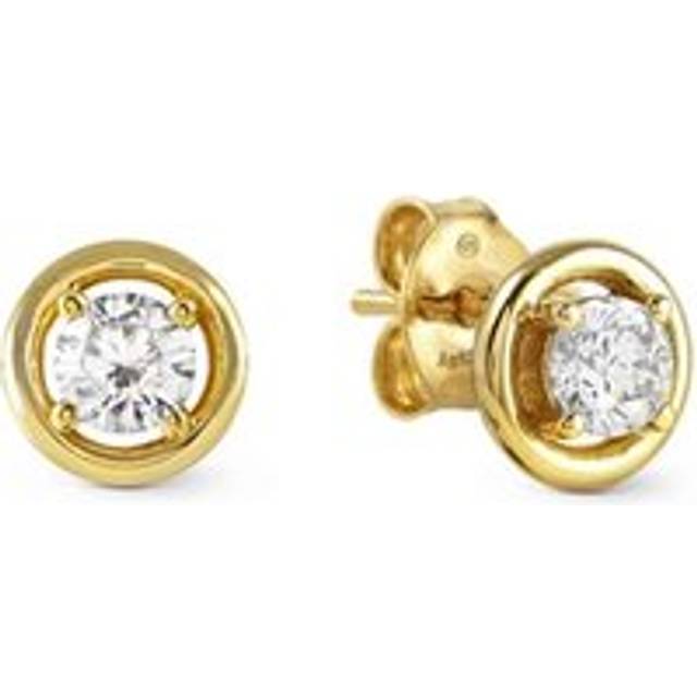 Nomination Cosmic Love Gold Plated Cubic Zirconia Round Studs Earrings 241710/054