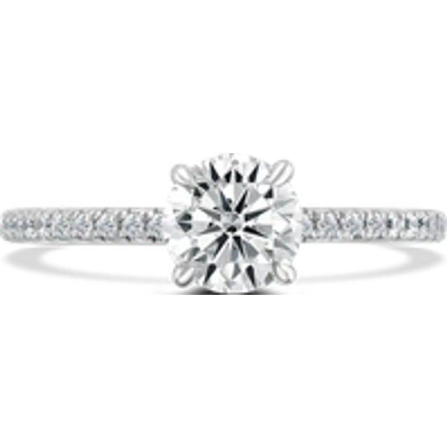 Platinum 1.5ct Round Brilliant Cut Laboratory Grown Diamond Solitaire With Diamond Shoulders - Z