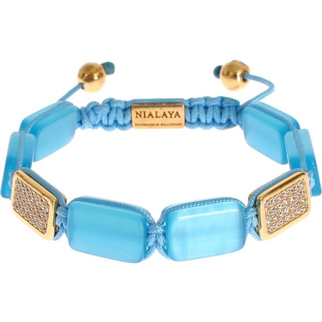 Nialaya CZ Opal 18K Gold 925 Bracelet - L (S)