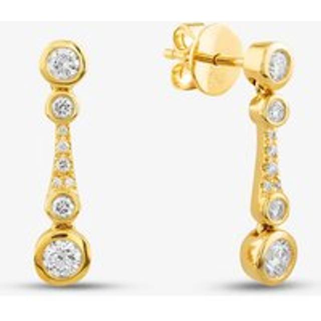 18ct Yellow Gold Brilliant Cut Diamond Graduating Dropper Earrings LG250/EB-PR YG