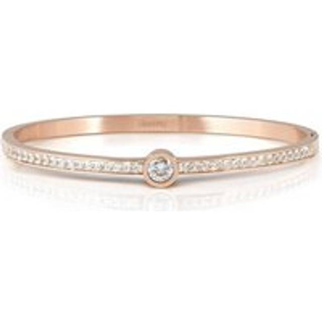 Nomination Pretty Bangles Rose Gold White Circle Crystal Small Bangle - 5.6 x 4.8 cm