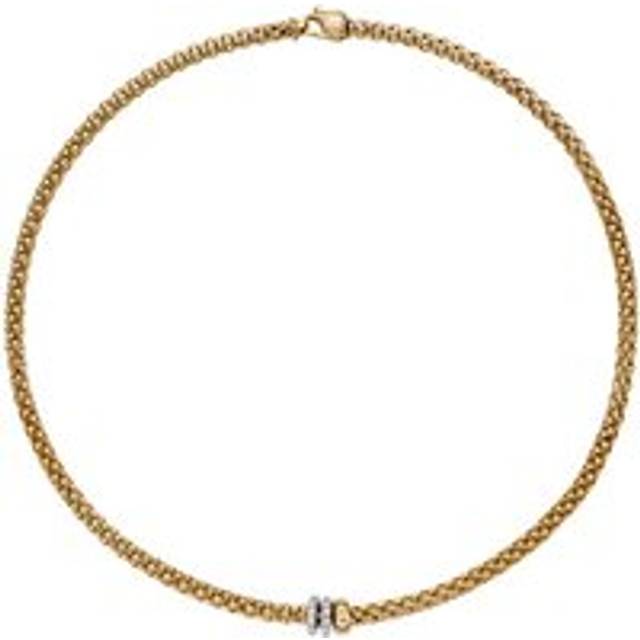 Fope Solo 18ct Yellow Gold 0.56ct Diamond 45cm Necklace