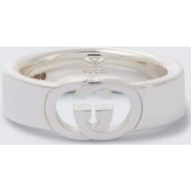 Gucci Interlocking G sterling silver ring (O)