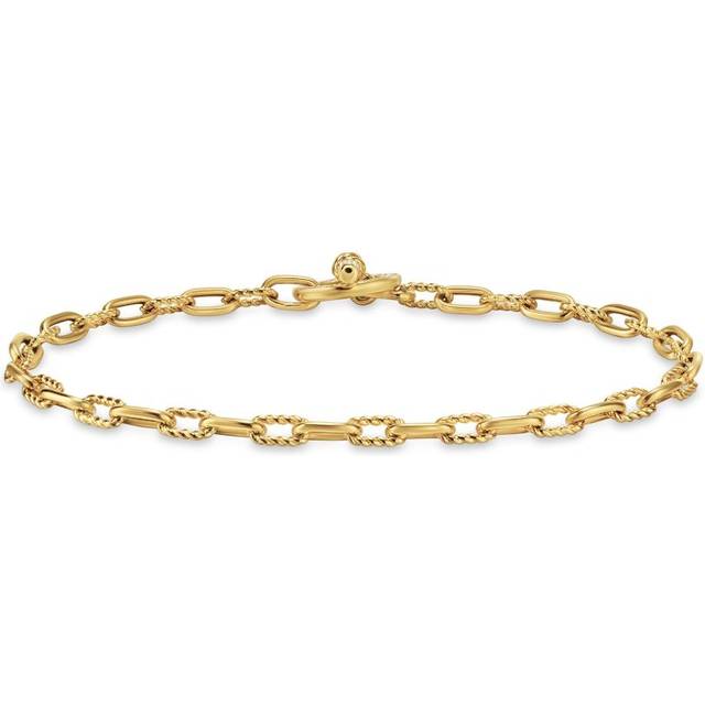 David Yurman - 18kt yellow gold DY Madison® chain diamond bracelet (3mm) - women - Diamond - M