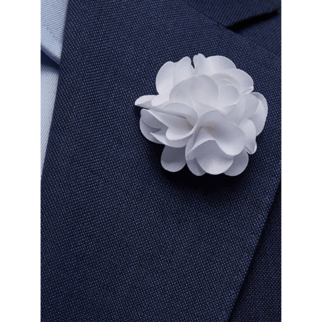 White Flower Lapel Pin