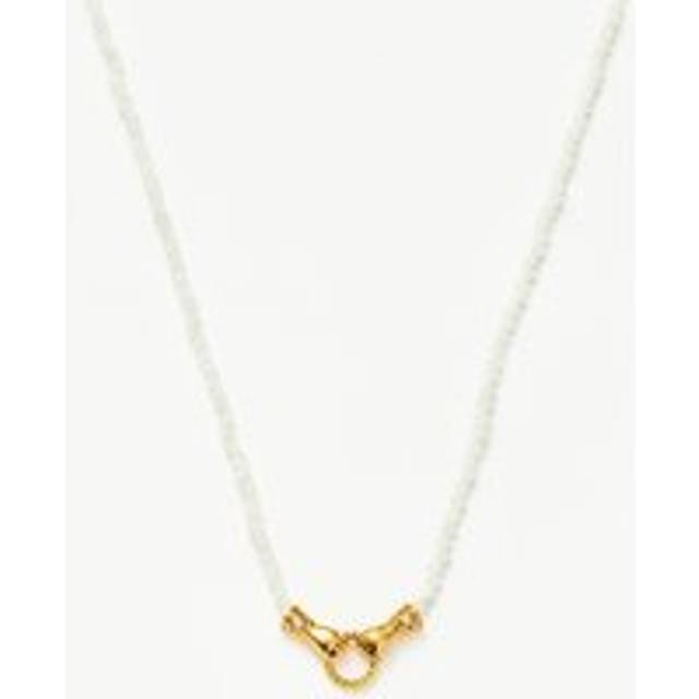 Harris Reed In Good Hands Mini Beaded Gemstone Necklace - Gold Pearl - Intricate details adorning demi-fine and fine designs can be found across the Missoma x Harris Reed collection. Celebrating who you are is at the heart of this gender-fluid range, offering beaded necklaces, charm-adorned hoop earrings and more. Wear each piece alone or stack to showcase your own personal style.