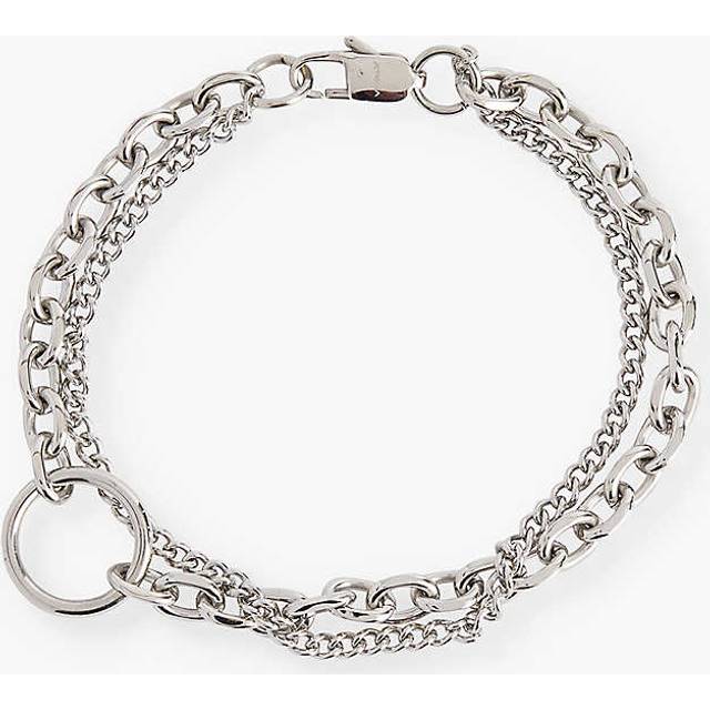 Vitaly Mens Stainless Steal Strain Recycled Stainless-steel Bracelet 7.5