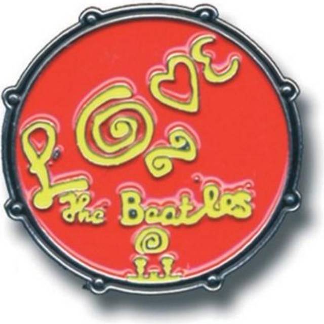 (One Size, Orange/Yellow) The Beatles Drum Love Badge