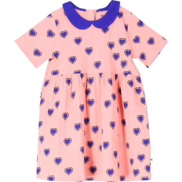 Mini Rodini, Dresses, female, Pink, 7 Y, Pink Hearts AOP Dress