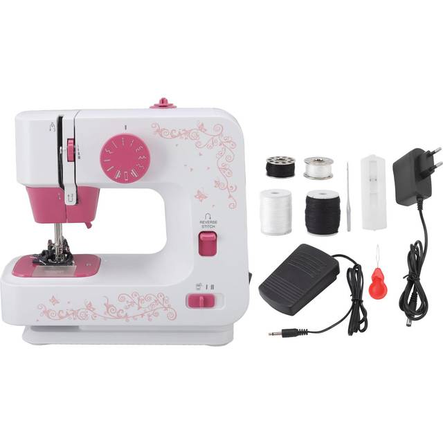 Mini Electric Sewing Machine 2 Control Methods Space Saving Portable Sewing Machine with Foot Pedal