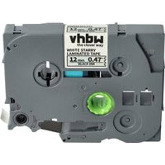 vhbw Label Tape compatible with Brother PT D450, D450VP, D400, D400AD, D400VP Label Printer 6 mm, White on Transparent Extra Strong