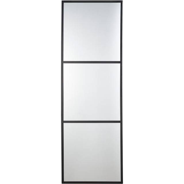 Window Lines Rectangle Full Length Wall Mirror - Black