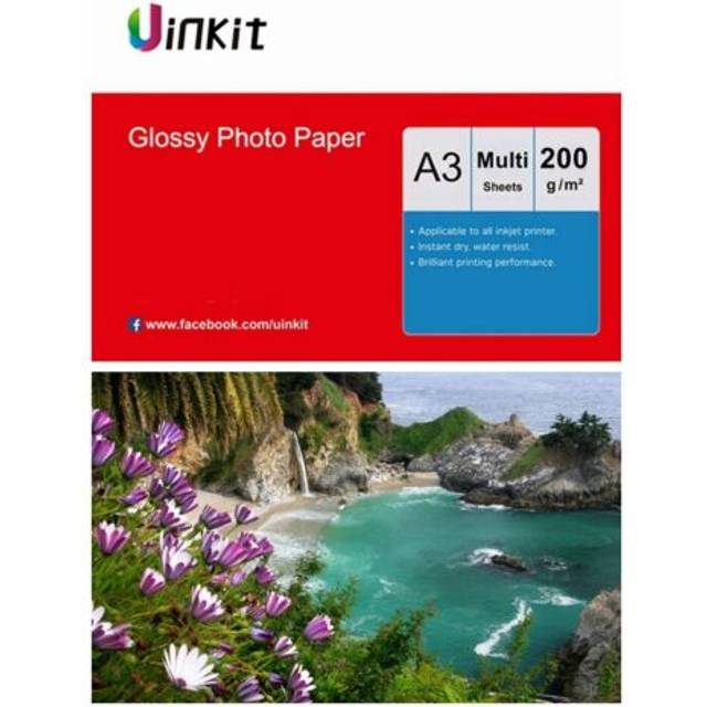 A3 paper inkjet paper high glossy middle thickness photo paper 200gsm uinkit lot