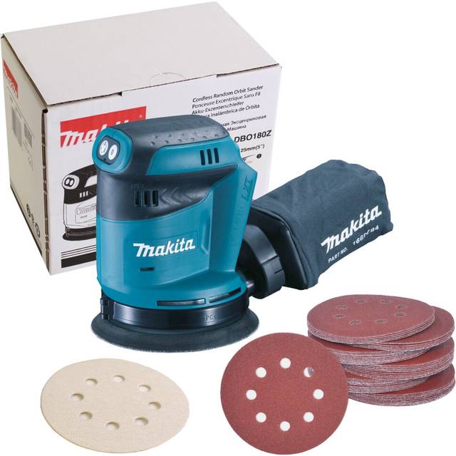 Makita DBO180Z 18v LXT Lithium Ion Random Orbital Sander 125mm Body + 51 Sheets