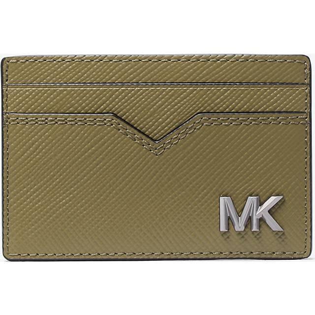 MK Edison Saffiano Leather Card Case - Green - Michael Kors - ONE SIZE