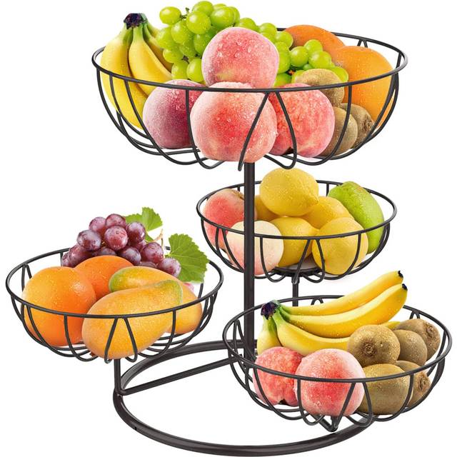 Brayden Studio Cailon Metal Fruit Basket - Black