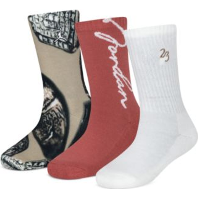 Jordan Kids Crew 6 Pack Unisex Socks - Green - Size: 6.5 - 8 - Foot Locker