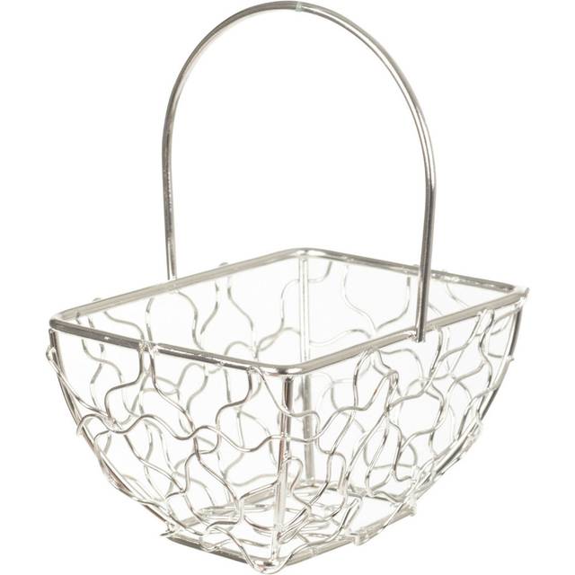 Mirmande Wire Mesh Decorative Basket - Silver (10cm H X 8cm W X 6cm D)