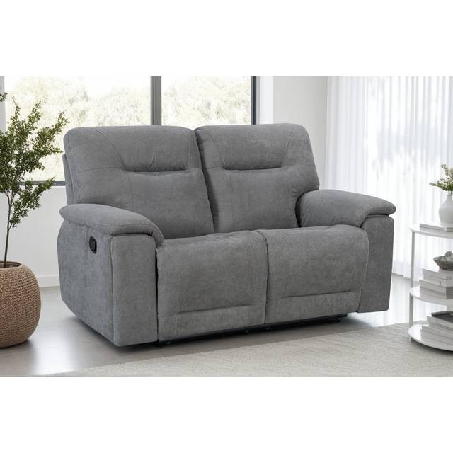 Latitude Run Manual Recliner Sofa Grey 93cm H x 165cm W x 92cm D