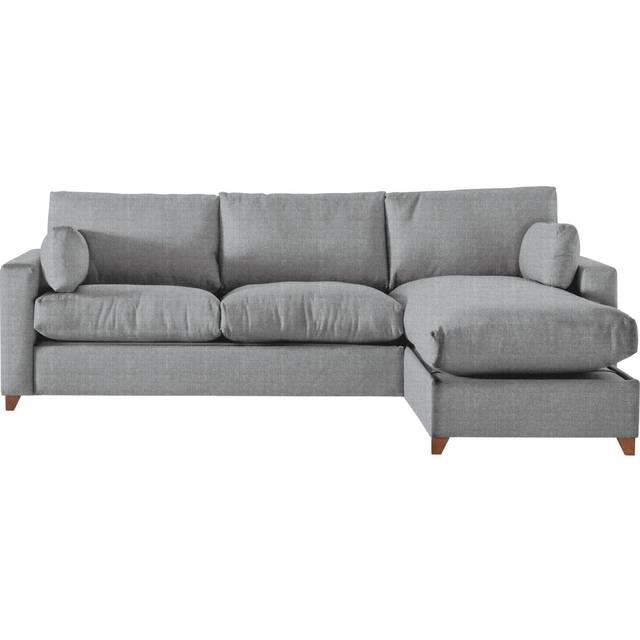 Yepez Ottoman Sleeper Corner Sofa Bed - Nickel (95cm H X 179cm W X 97cm D)