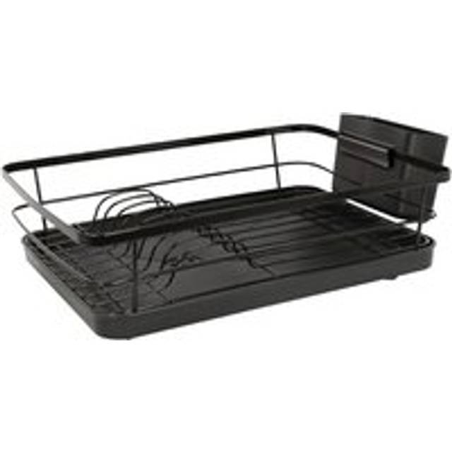 Metal Dish Drainer Rack with Drip Tray - Black