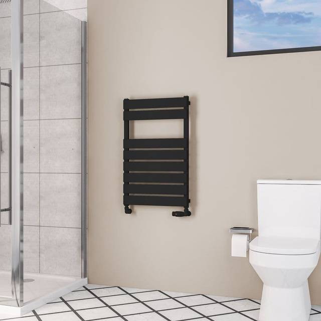 Eastbrook Deddington Towel Radiators - Matt Black - Various Sizes - 800mm x 500mm