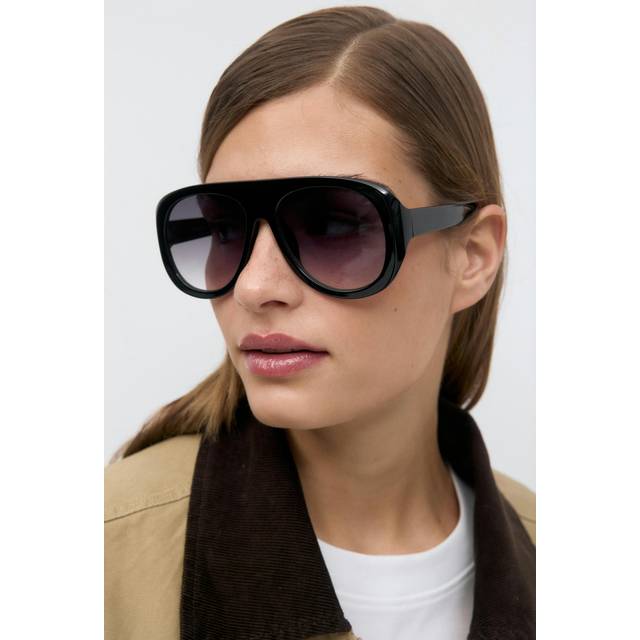 Gina Tricot-Bold aviator sunglasses-solglasögon-Svart-ONESIZE-Dam
